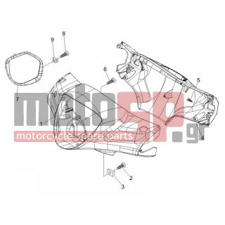 PIAGGIO - LIBERTY 200 4T SPORT E3 2006 - Body Parts - COVER steering - 65283500EE - ΚΑΠΑΚΙ ΤΙΜ LIBERTY SPORT ΓΚΡΙ STONE 174