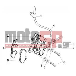 PIAGGIO - LIBERTY 200 LEADER RST < 2005 - Brakes - CALIPER BRAKE WITH TRAY - 494097 - Σετ τακάκια φρένου