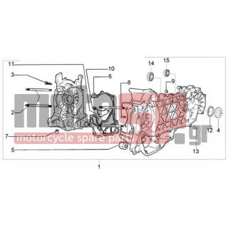 PIAGGIO - LIBERTY 200 LEADER RST < 2005 - Engine/Transmission - OIL PAN - 828766 - ΛΑΜΑΡΙΝΑ ΚΑΡΤΕΡ BEVERLY/VESPA GT 200
