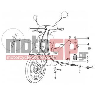 PIAGGIO - LIBERTY 200 LEADER RST < 2005 - Electrical - Cables odometer-back brake - 8375 - Βίδα M6x14
