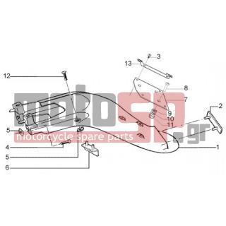 PIAGGIO - LIBERTY 200 LEADER RST < 2005 - Body Parts - Rear wing - 622520000D - ΛΑΣΠΩΤΗΡΑΣ LIBERTY 125-200-SPORT RST