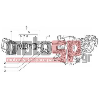 PIAGGIO - LIBERTY 200 LEADER RST < 2005 - Engine/Transmission - Total cylinder-piston-button - 828148 - Τσιμούχα βάσης κυλίνδρου 0,8 mm