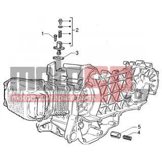 PIAGGIO - LIBERTY 200 LEADER RST < 2005 - Frame - Chain tensioner - pass valve - 434541 - ΒΙΔΑ M6X16 SCOOTER CL10,9