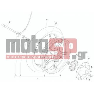 PIAGGIO - LIBERTY 200 LEADER RST < 2005 - Frame - FRONT WHEEL - 600501 - ΚΑΠΑΚΙ ΜΠΡ ΑΜΟΡΤ LIBERTY 50 RST