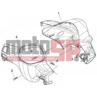 PIAGGIO - LIBERTY 50 2T 2006 - Body Parts - COVER steering - 65499100ND - ΚΑΠΑΚΙ ΤΙΜ LIBERTY RST NERO GR 79/A