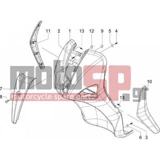PIAGGIO - LIBERTY 50 2T 2006 - Body Parts - mask front - 62265800AF - ΠΟΔΙΑ ΜΠΡ LIBERTY RST ΜΠΛΕ BLUE SKY 424