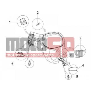 PIAGGIO - LIBERTY 50 2T 2006 - Electrical - Switchgear - Switches - Buttons - Switches - 583575 - ΒΑΛΒΙΔΑ ΜΑΝ ΣΤΟΠ-ΜΙΖΑ SCOOTER (ΠΡΙΖΑ)