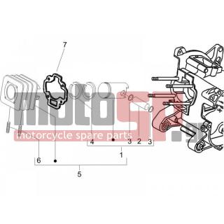 PIAGGIO - LIBERTY 50 2T 2006 - Engine/Transmission - Complex cylinder-piston-pin - 286810 - ΦΛΑΝΤΖΑ ΚΥΛΙΝΔΡΟΥ SCOOTER 50 2Τ
