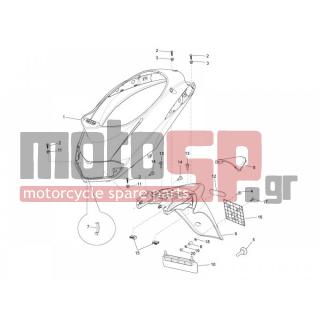 PIAGGIO - LIBERTY 50 4T MOC 2012 - Body Parts - Aprons back - mudguard
