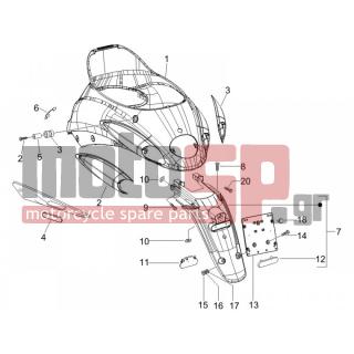 PIAGGIO - LIBERTY 50 4T SPORT 2006 - Body Parts - Aprons back - mudguard - 259830 - ΒΙΔΑ SCOOTER