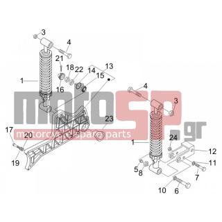 PIAGGIO - BEVERLY 250 CRUISER E3 2009 - Suspension - Place BACK - Shock absorber - 268158 - ΒΙΔΑ ΠΙΣΩ ΑΜΟΡΤΙΣΕΡ GP800