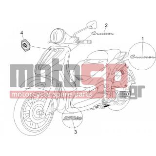 PIAGGIO - BEVERLY 250 CRUISER E3 2008 - Εξωτερικά Μέρη - Signs and stickers
