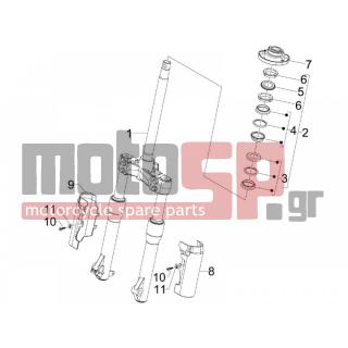 PIAGGIO - BEVERLY 250 CRUISER E3 2009 - Suspension - Fork / bottle steering - Complex glasses - 259349 - ΒΙΔΑ 4,2X13