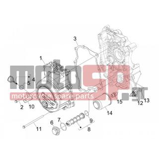 PIAGGIO - MP3 125 IBRIDIO 2009 - Engine/Transmission - COVER flywheel magneto - FILTER oil