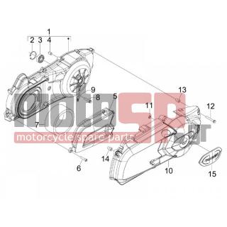 PIAGGIO - MP3 125 IE 2009 - Engine/Transmission - COVER sump - the sump Cooling