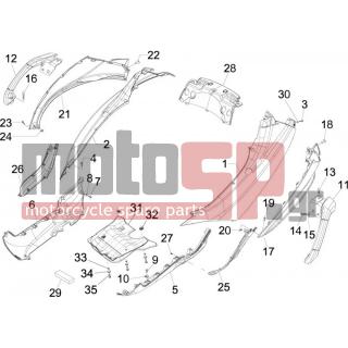 PIAGGIO - MP3 125 IE 2008 - Body Parts - Side skirts - Spoiler
