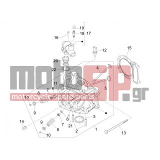 PIAGGIO - MP3 125 IE 2008 - Κινητήρας/Κιβώτιο Ταχυτήτων - Group head - valves