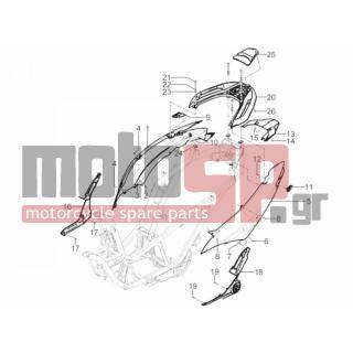 PIAGGIO - MP3 125 YOURBAN ERL 2012 - Body Parts - Side skirts - Spoiler