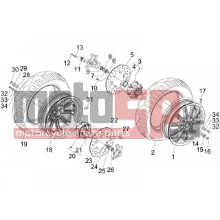 PIAGGIO - MP3 250 IE LT 2008 - Πλαίσιο - front wheel - 177609 - ΑΣΦΑΛΕΙΑ ΤΡΟΧΟΥ ΕΜΠΡΟΣ