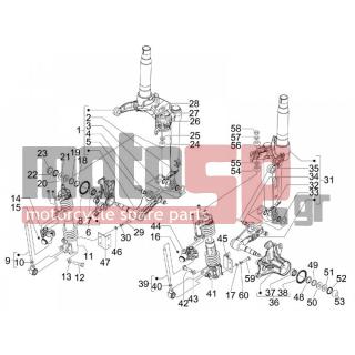 PIAGGIO - MP3 300 4T 4V IE ERL IBRIDIO 2010 - Αναρτήσεις - fork components (Mingxing) - 434541 - ΒΙΔΑ M6X16 SCOOTER CL10,9