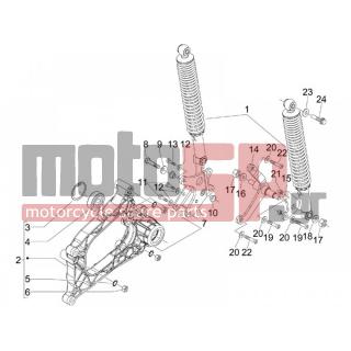 PIAGGIO - MP3 300 4T 4V IE ERL IBRIDIO 2012 - Αναρτήσεις - Place BACK - Shock absorber