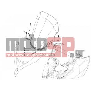 PIAGGIO - MP3 300 4T 4V IE ERL IBRIDIO 2011 - Body Parts - Windshield - Glass