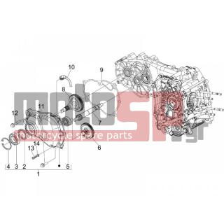 PIAGGIO - MP3 300 4T 4V IE ERL IBRIDIO 2010 - Κινητήρας/Κιβώτιο Ταχυτήτων - complex reducer - B016806 - ΒΙΔΑ M8X40