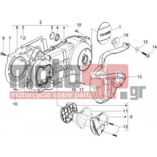 PIAGGIO - BEVERLY 250 E3 2007 - Engine/Transmission - COVER sump - the sump Cooling - 430264 - ΒΙΔΑ M5X10