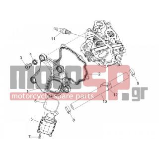 PIAGGIO - BEVERLY 250 E3 2007 - Engine/Transmission - COVER head - 641320 - ΜΠΟΥΖΙ CHAMPION RG4HCX SCOOTER 250/IE/E3