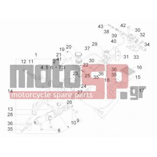 PIAGGIO - MP3 300 IE LT TOURING 2012 - Frame - Pedals - Levers
