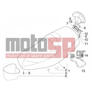 PIAGGIO - MP3 300 IE LT TOURING 2012 - Body Parts - Saddle / Seats - 297498 - ΒΙΔΑ M3x12