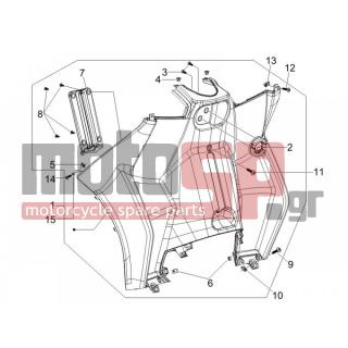 PIAGGIO - MP3 300 IE LT TOURING 2012 - Body Parts - Storage Front - Extension mask - 297498 - ΒΙΔΑ M3x12