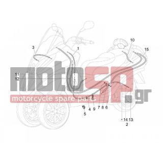 PIAGGIO - MP3 300 IE TOURING 2011 - Frame - cables