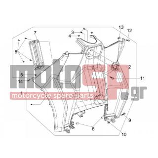 PIAGGIO - MP3 300 IE TOURING 2012 - Body Parts - Storage Front - Extension mask