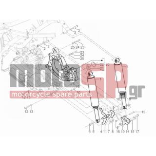 PIAGGIO - MP3 300 YOURBAN LT ERL 2012 - Αναρτήσεις - Place BACK - Shock absorber - 826298 - ΒΙΔΑ M8x45