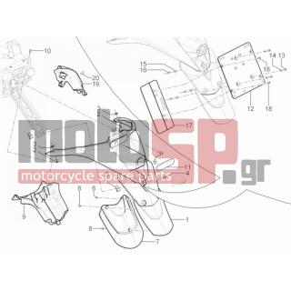 PIAGGIO - MP3 300 YOURBAN LT ERL 2012 - Body Parts - Aprons back - mudguard