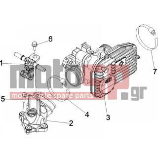 PIAGGIO - BEVERLY 250 E3 2007 - Engine/Transmission - Throttle body - Injector - Fittings insertion