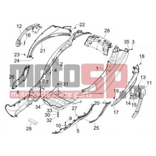 PIAGGIO - MP3 400 IE MIC 2008 - Body Parts - Side skirts - Spoiler