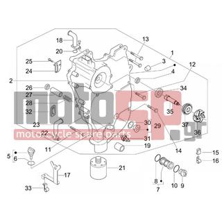 PIAGGIO - MP3 400 RL TOURING 2011 - Engine/Transmission - COVER flywheel magneto - FILTER oil