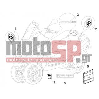 PIAGGIO - MP3 400 RL TOURING 2011 - Body Parts - Signs and stickers