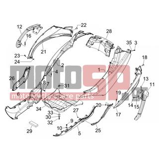 PIAGGIO - MP3 400 RL TOURING 2011 - Body Parts - Side skirts - Spoiler