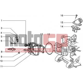 PIAGGIO - NRG EXTREME < 2005 - Φρένα - Head and socket joints (with disc brake rear Vehicles)