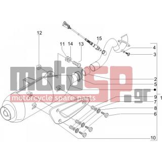 PIAGGIO - BEVERLY 250 IE E3 2008 - Exhaust - silencers