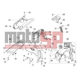PIAGGIO - NRG POWER DD SERIE SPECIALE 2012 - Body Parts - Covers behind - mud flap - 657504 - ΒΑΣΗ ΛΑΣΠΩΤΗΡΑ RUNNER-NRG