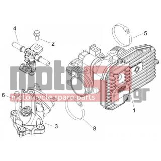 PIAGGIO - BEVERLY 250 IE E3 2008 - Engine/Transmission - Throttle body - Injector - Fittings insertion