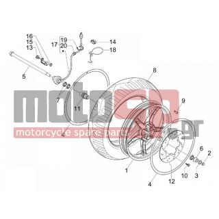PIAGGIO - NRG POWER DD SERIE SPECIALE 2012 - Πλαίσιο - Front wheel - 414837 - ΒΙΔΑ M6X25-B016774
