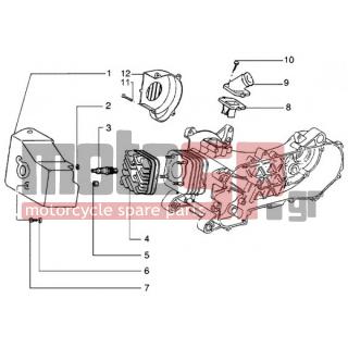 PIAGGIO - NRG POWER DT < 2005 - Engine/Transmission - Head-cover and socket fittings