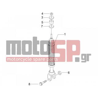 PIAGGIO - NRG POWER DT SERIE SPECIALE 2011 - Suspension - Place BACK - Shock absorber