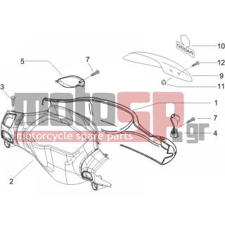 PIAGGIO - NRG POWER DT SERIE SPECIALE 2007 - Body Parts - COVER steering - 270793 - ΒΙΔΑ D3,8x16