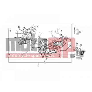 PIAGGIO - NRG POWER DT SERIE SPECIALE 2007 - Engine/Transmission - OIL PAN - 478498 - ΤΣΙΜΟΥΧΑ ΠΙΣΩ ΤΡΟΧΟΥ SCOOTER 47X30X6